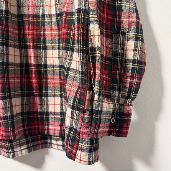 Vintage 70s Kentfield Red Plaid Wool Blend Flannel Button Down Men’s Size Large - Picture 9 of 14